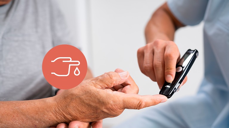 Controlo de diabetes no idoso através da medição dos níveis de glicemia através de um glicosímetro